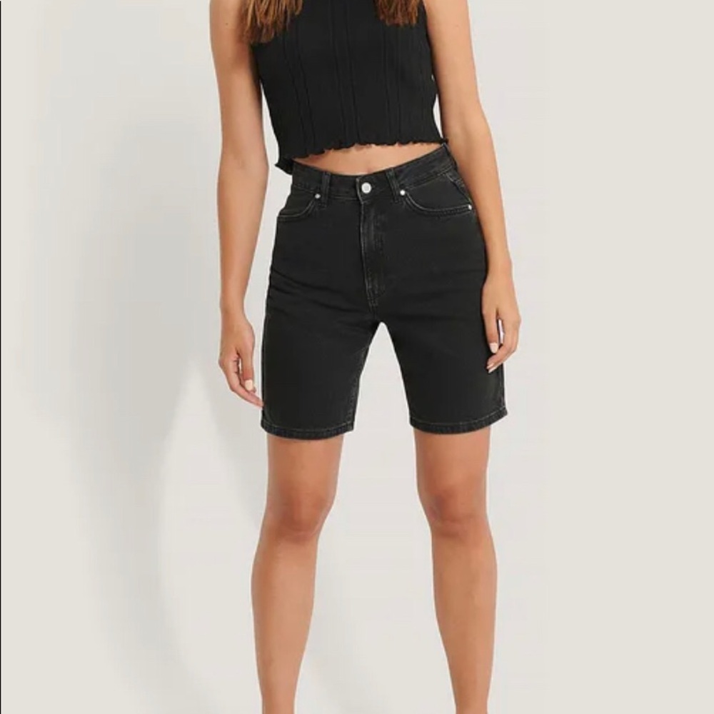 Na-kd Black Denim Shorts